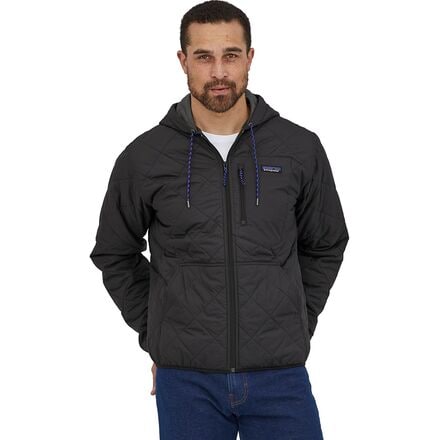 Diamond Quilted Bomber Hooded Jacket - Men's